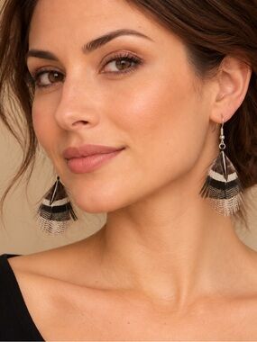 Nathanial Bond Sterling Silver Feather Earrings  - Handmade in NB